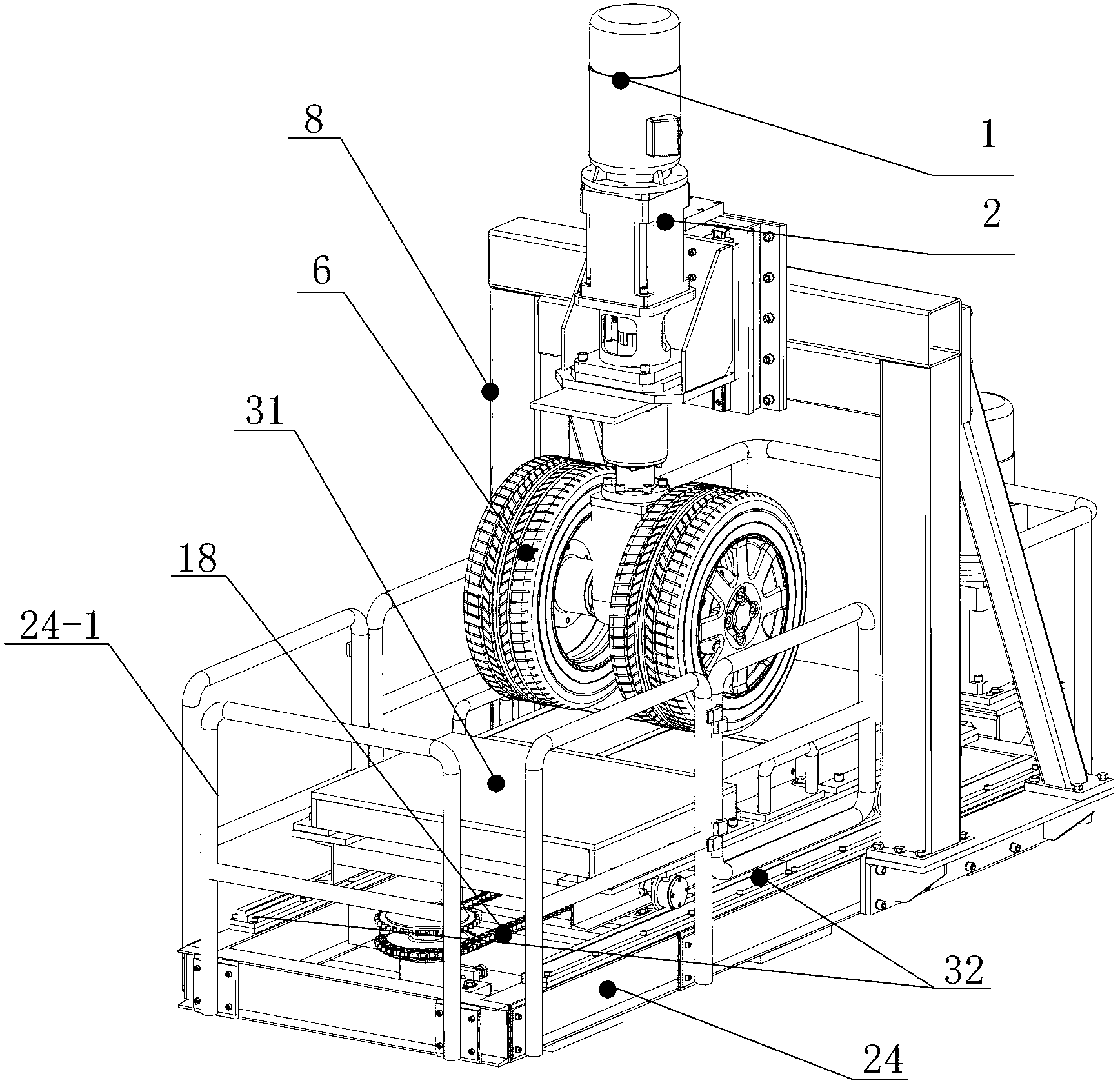 Wheel type polishing machine