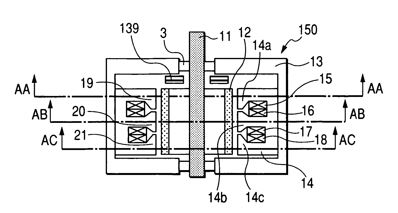 AC motor designed to ensure high efficiency in operation