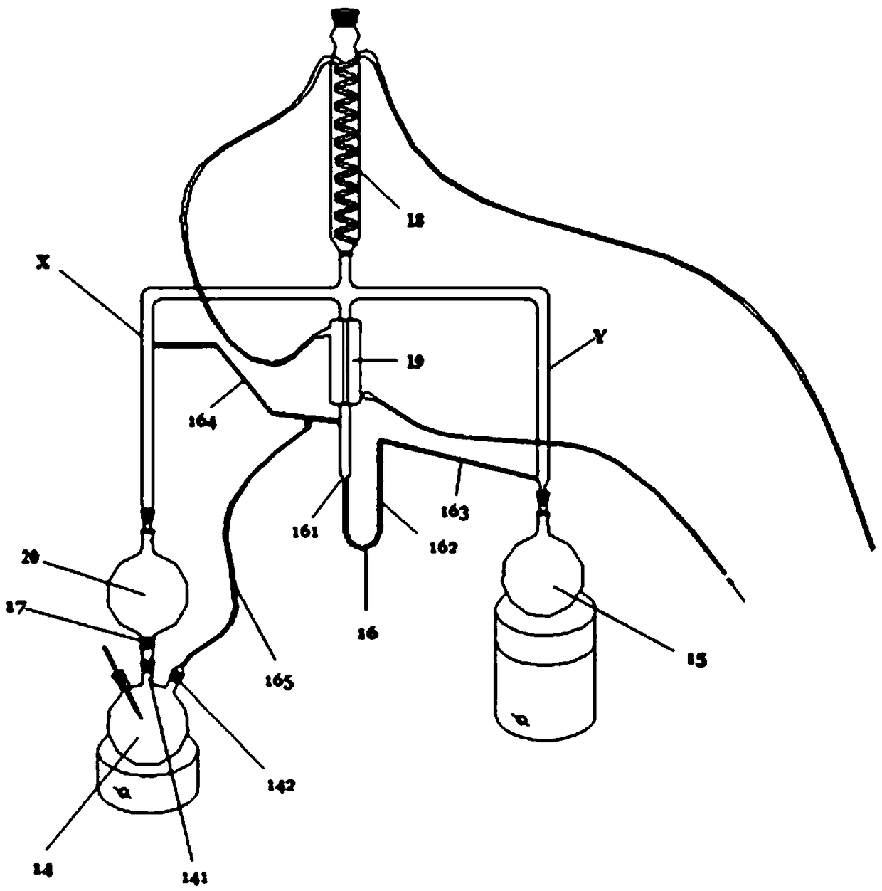 Simultaneous distillation and extraction device, and simultaneous distillation and extraction method