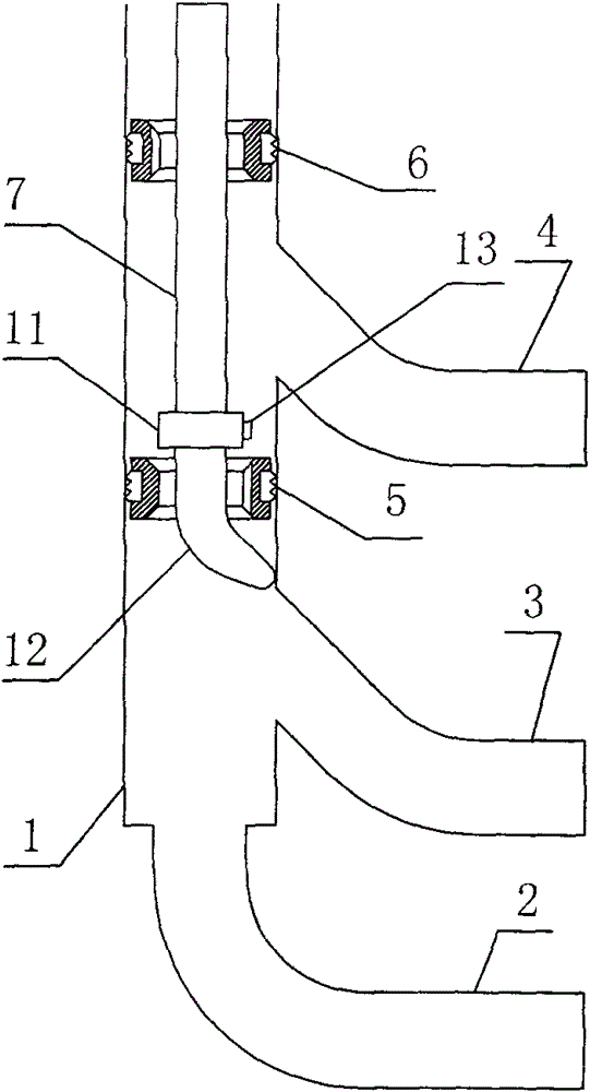Reentry method of later-operation pipe column of multi-branch well