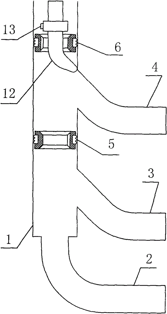 Reentry method of later-operation pipe column of multi-branch well