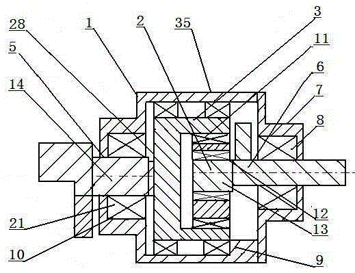 Runner cycloid speed changing stress application mechanism