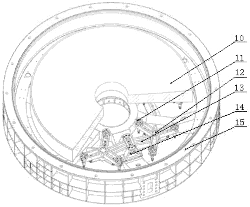 A primary mirror axial support mechanism for a vehicle-mounted adaptive optics imaging telescope