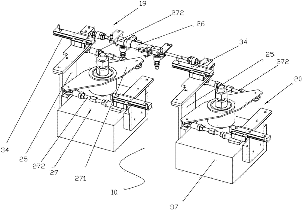 Control method of conveying line for alternately conveying workpieces