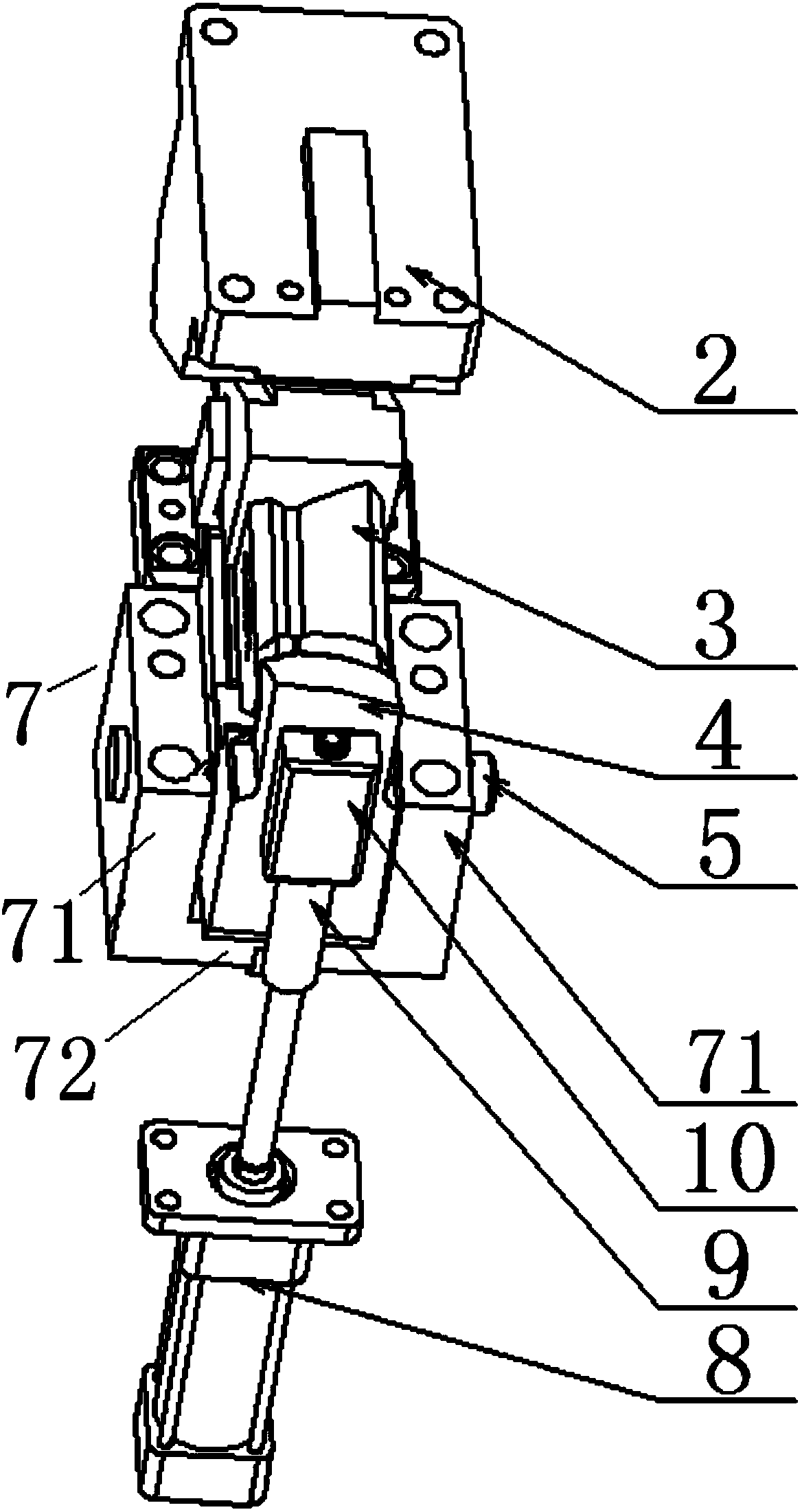 Rotational inclined wedge mechanism