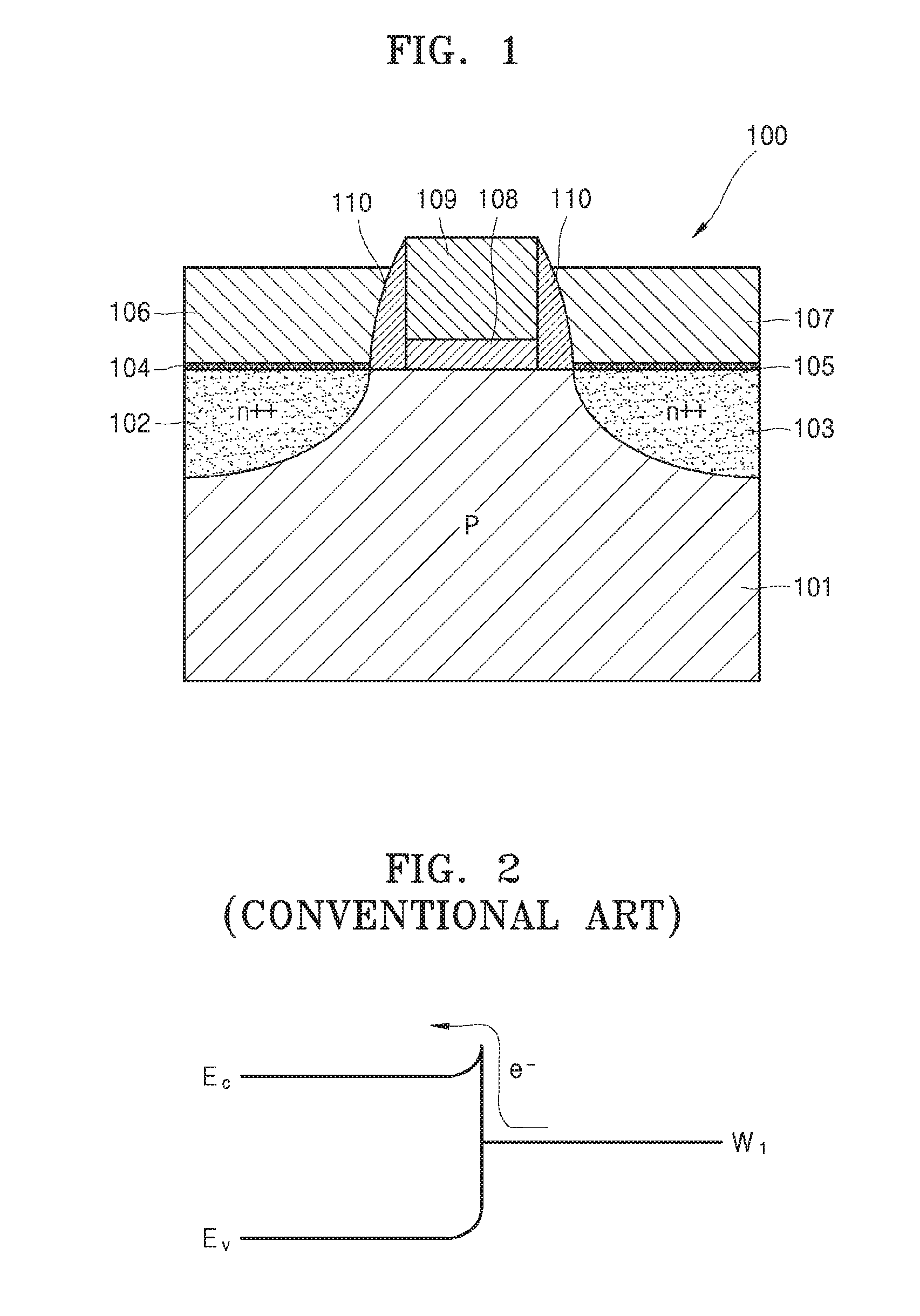Semiconductor device including metal-2 dimensional material-semiconductor contact
