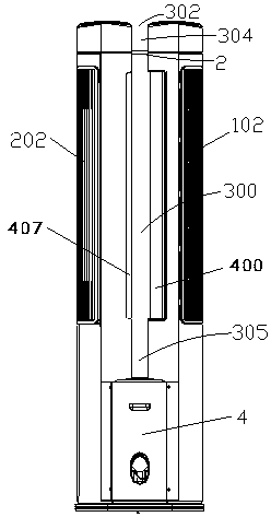 Double-tubular-jet air conditioner with adjustable induced air volume and indoor unit of air conditioner