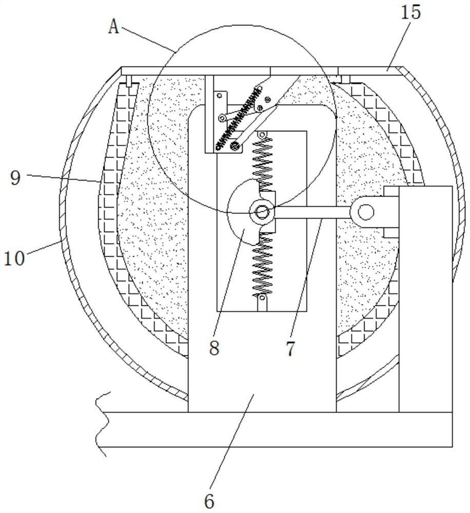 A smelting scum screening device based on mechanical transmission