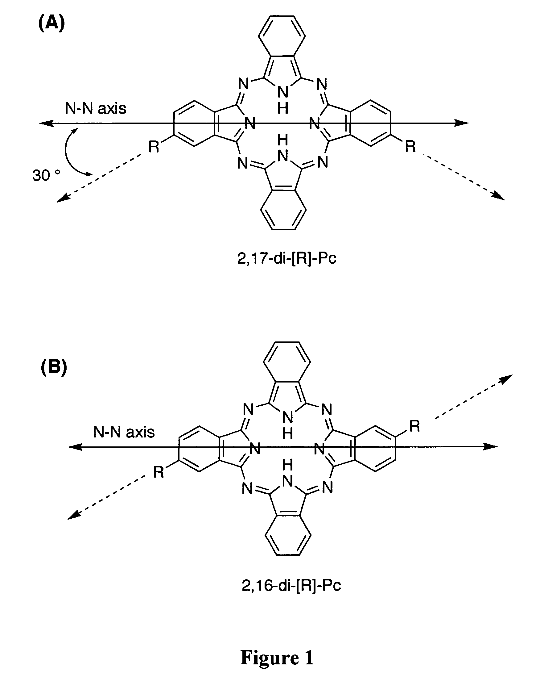 Substituted benzazoloporphyrazines for polymerization and surface attachment and articles formed therefrom