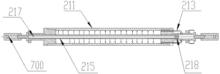 A quenching device for a glass tempering production line