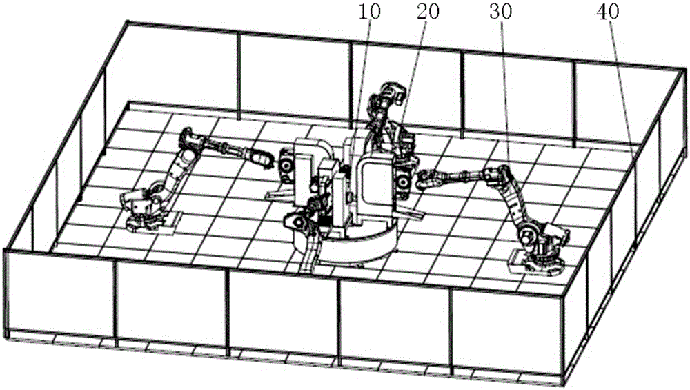 Polishing and grinding device with six-freedom-degree mechanical arms