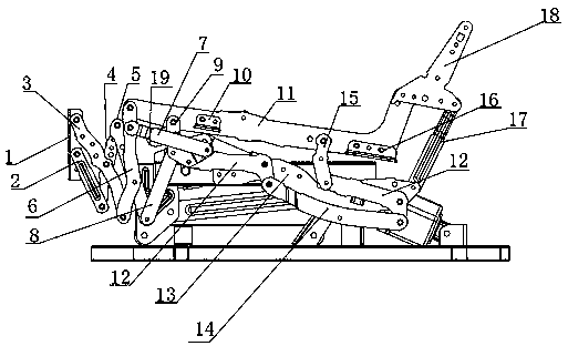Mechanical stretching device with lifting function