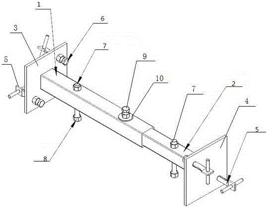 Auxiliary supporting rod assembly special for prefabricated panel with door opening