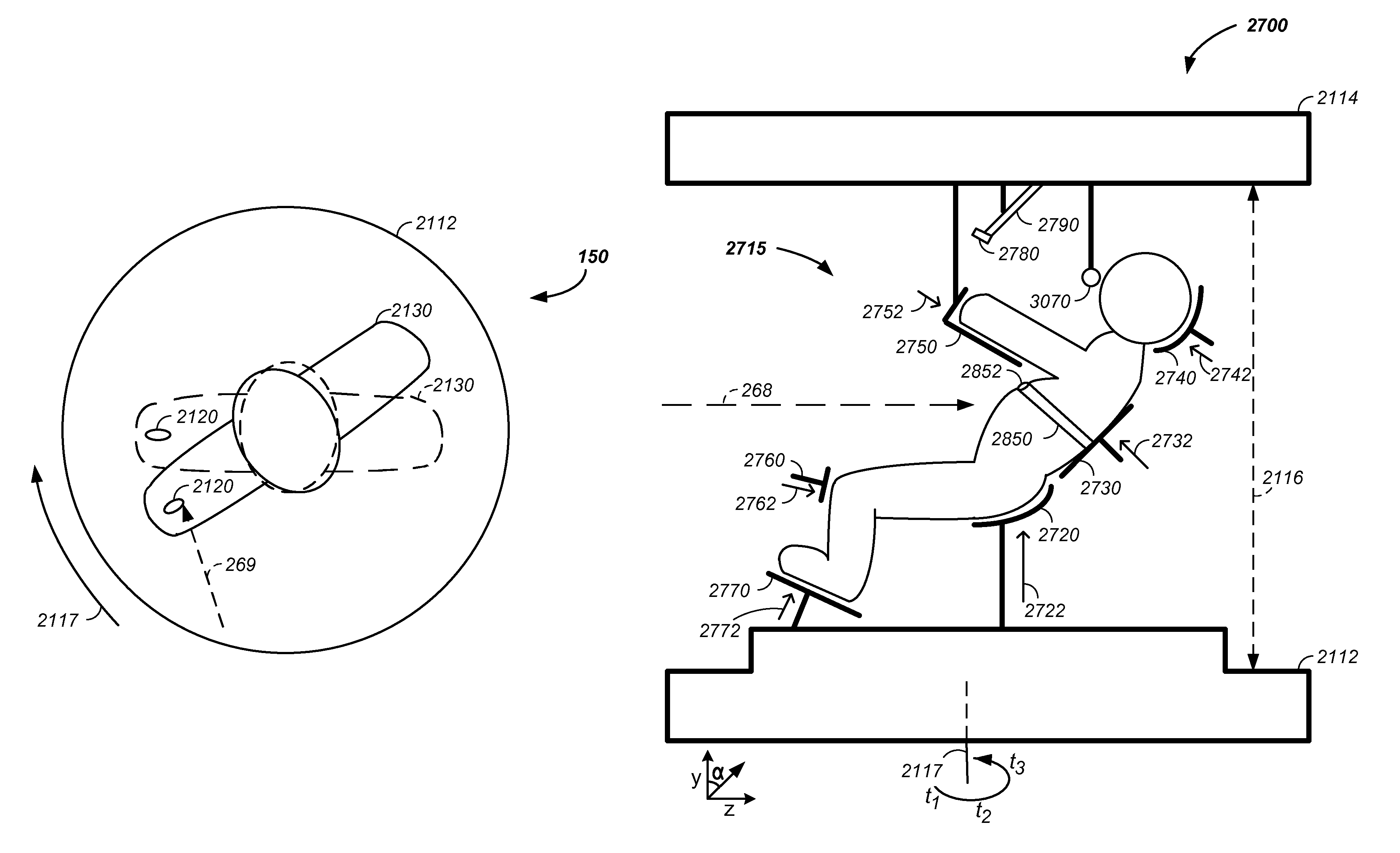 Synchronized X-ray / breathing method and apparatus used in conjunction with a charged particle cancer therapy system