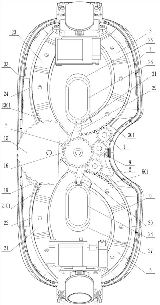 Position adjusting structure and massage device