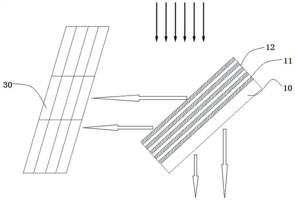 Photovoltaic power generation system with selective reflection film