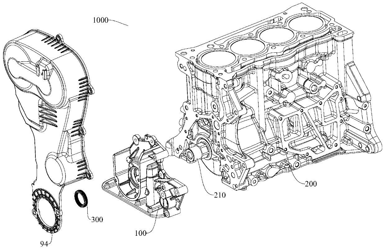 Variable displacement oil pump for engine and engine assembly having same