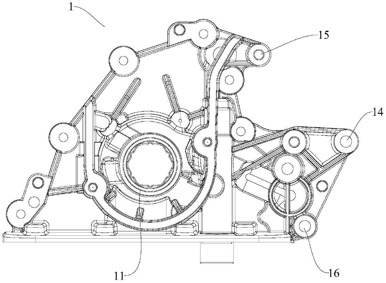 Variable displacement oil pump for engine and engine assembly having same