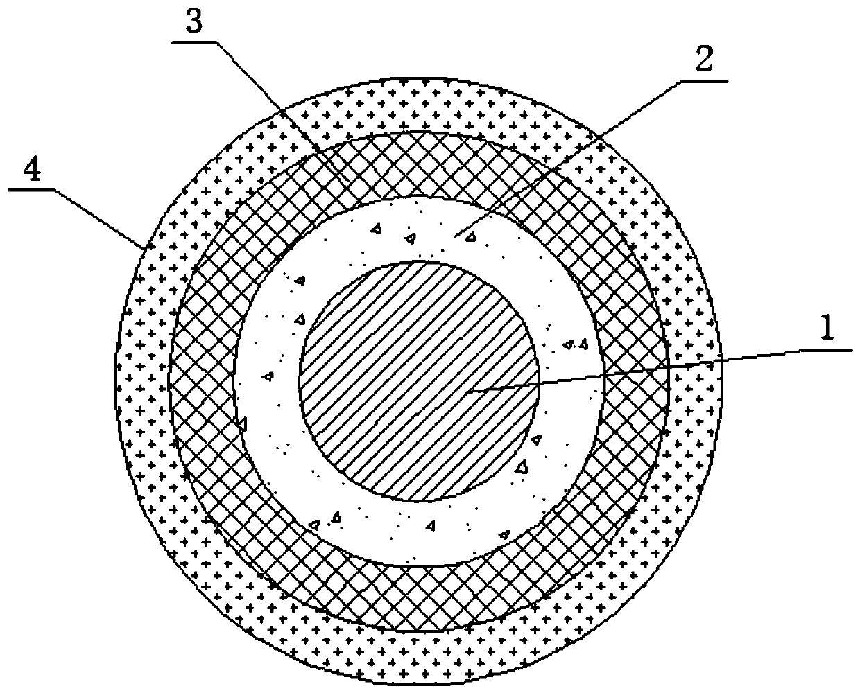 Double-layer tear-resistant and refrigerant-resistant enameled aluminum round wire