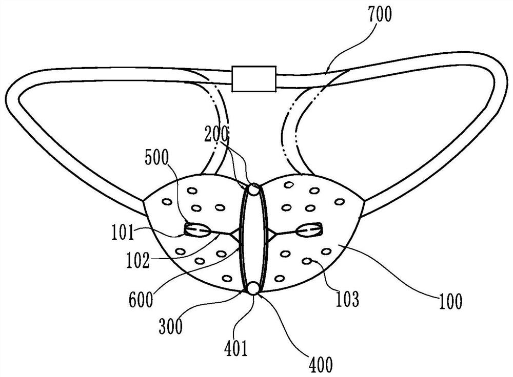 Gluteal groove expander and trousers using the expander