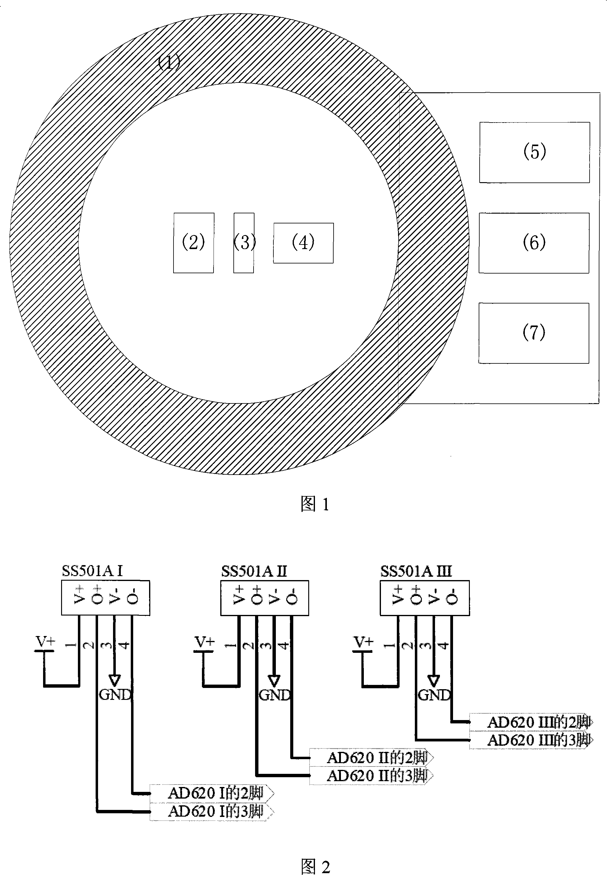 Electric transverse currents detecting sensor based on strong magnetic resistance and method thereof