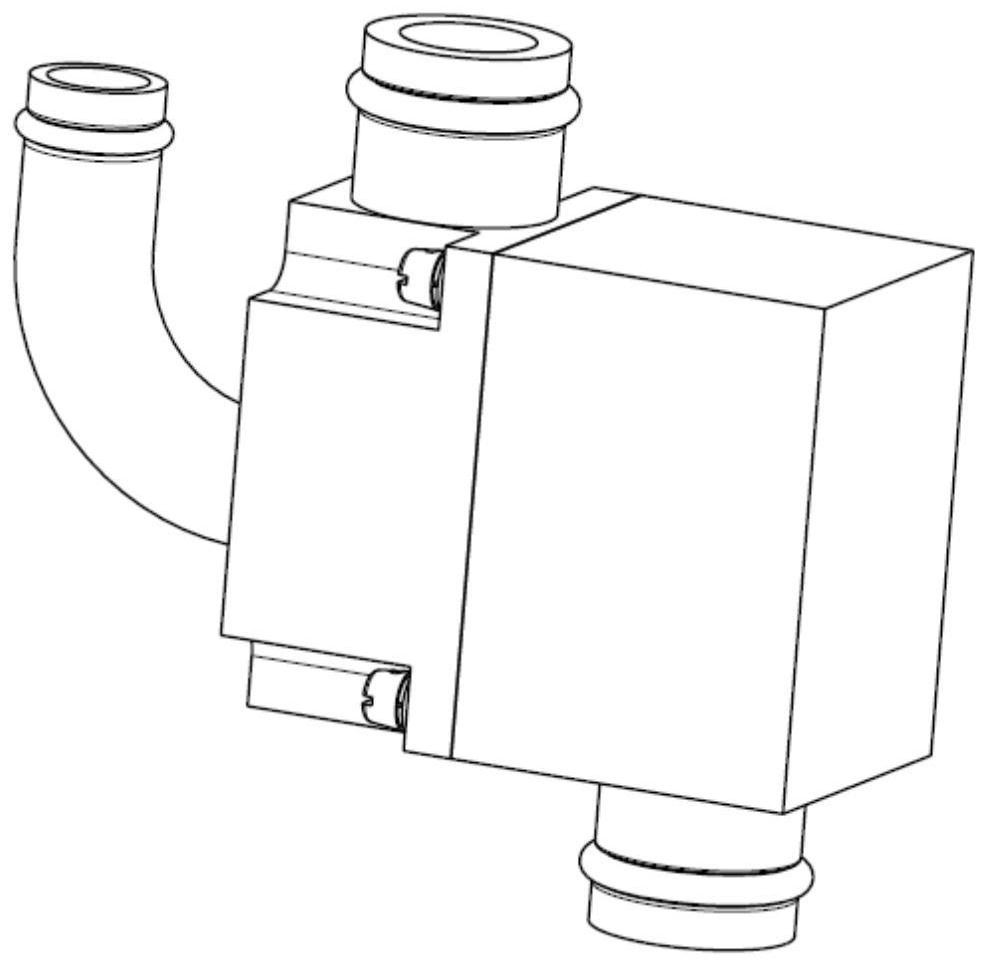 An automatic discharge device for condensed water of an on-board evaporator