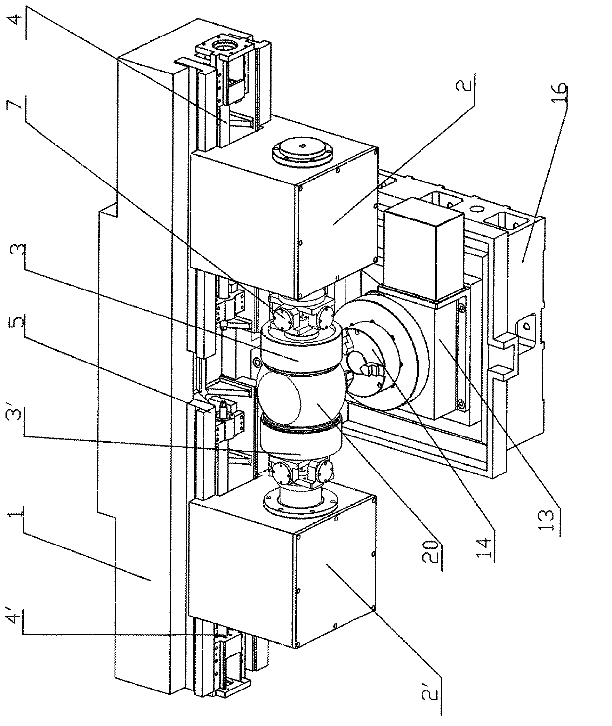 Machine tool for running-in process of ball and valve seat of ball valve