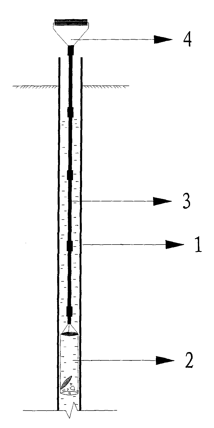 Device and method for clearing obstacles in inclination measuring pipe