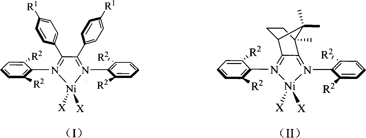 Alpha-nickel diimine compound olefin polymerization catalyst, preparation method and method for preparing branched polyethylene
