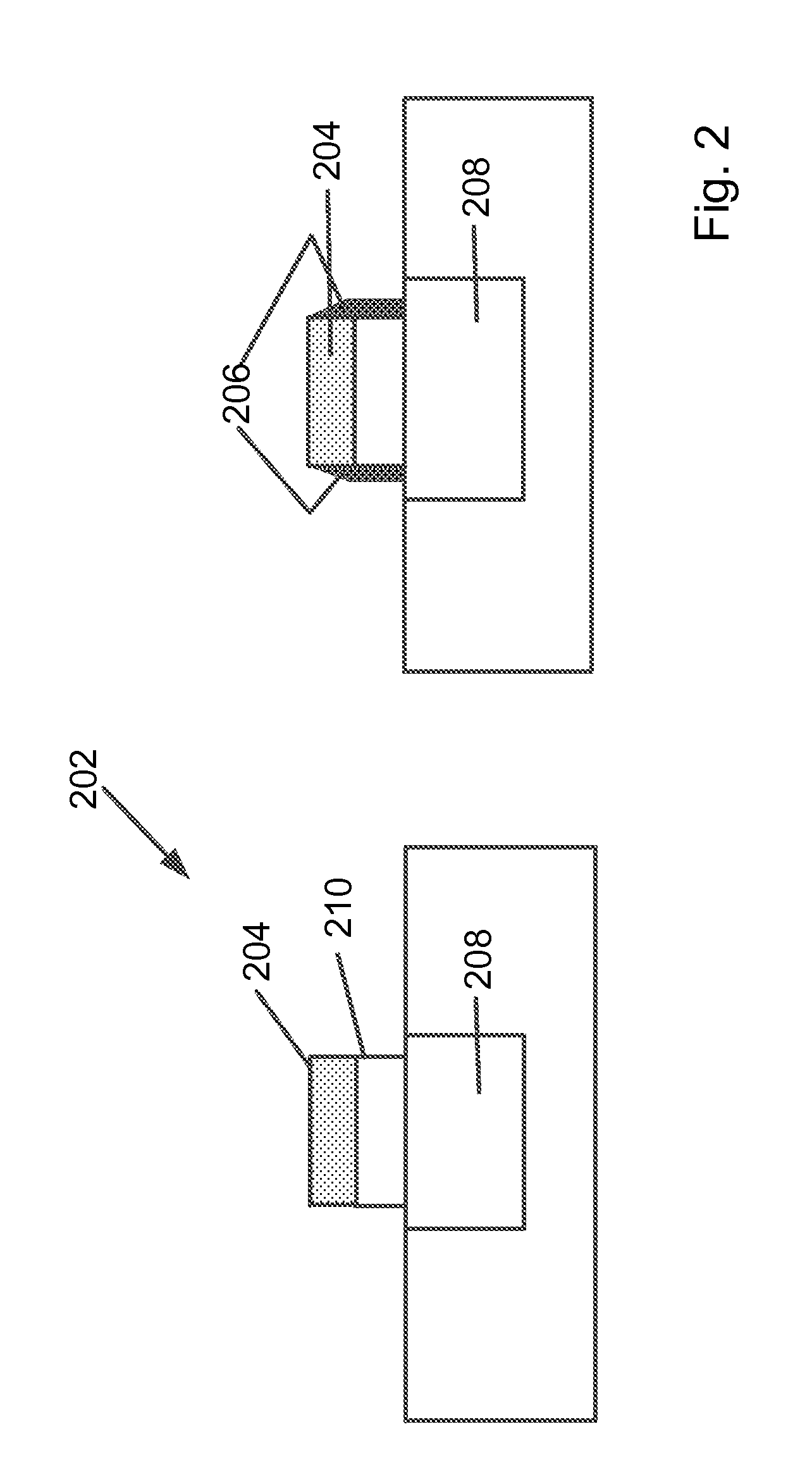 Two terminal resistive switching device structure and method of fabricating