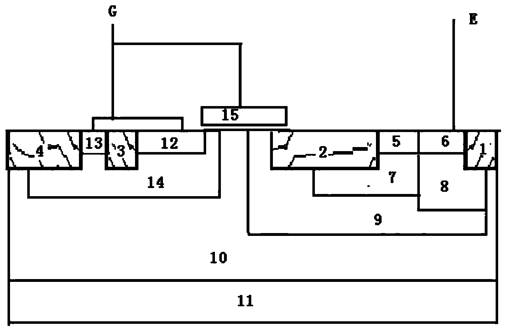 High-voltage static protection structure