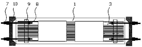 A pre-tensioned prefabricated beam pedestal