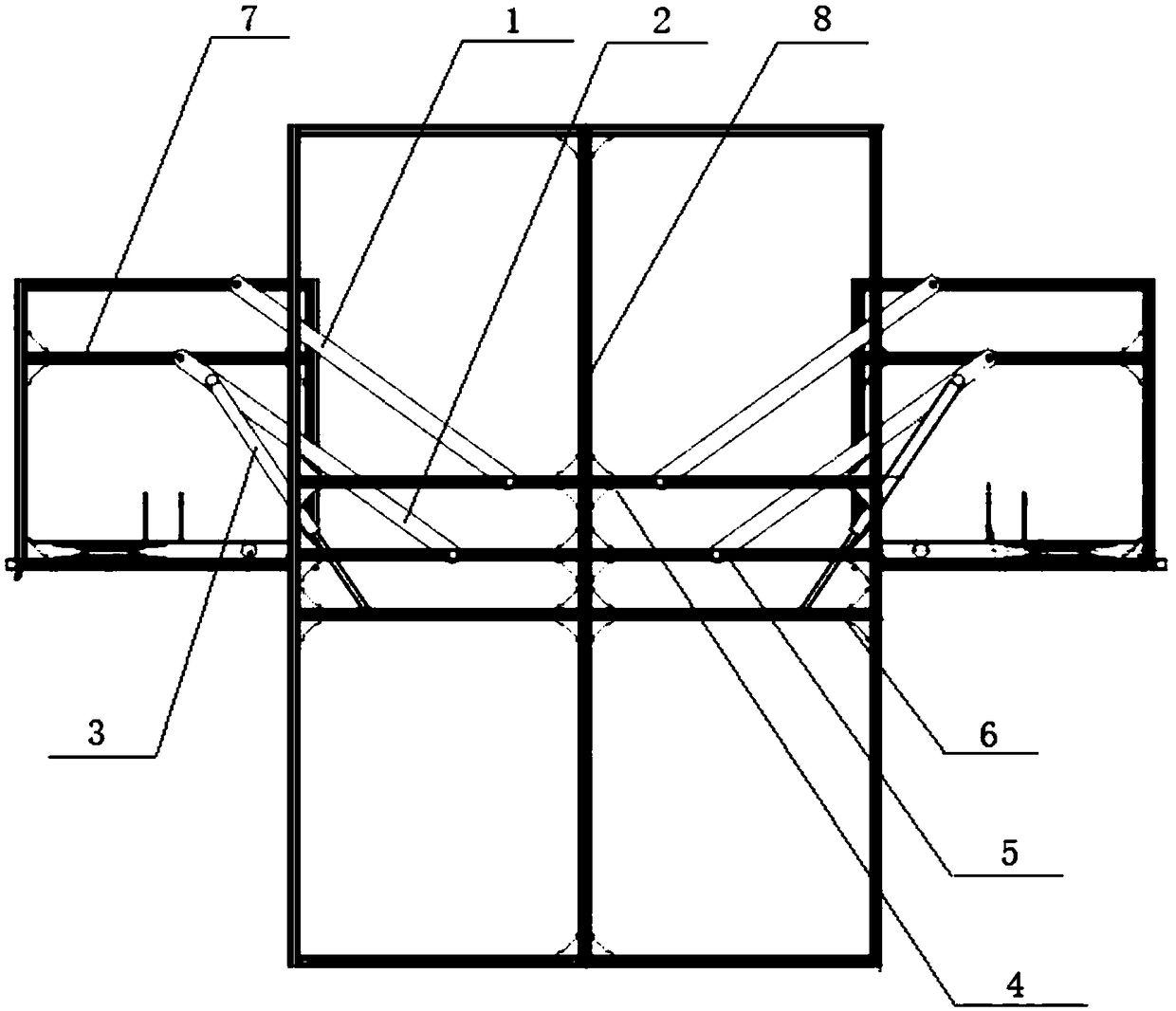 Double-layer semi-automatic modular non-motor vehicle parking device