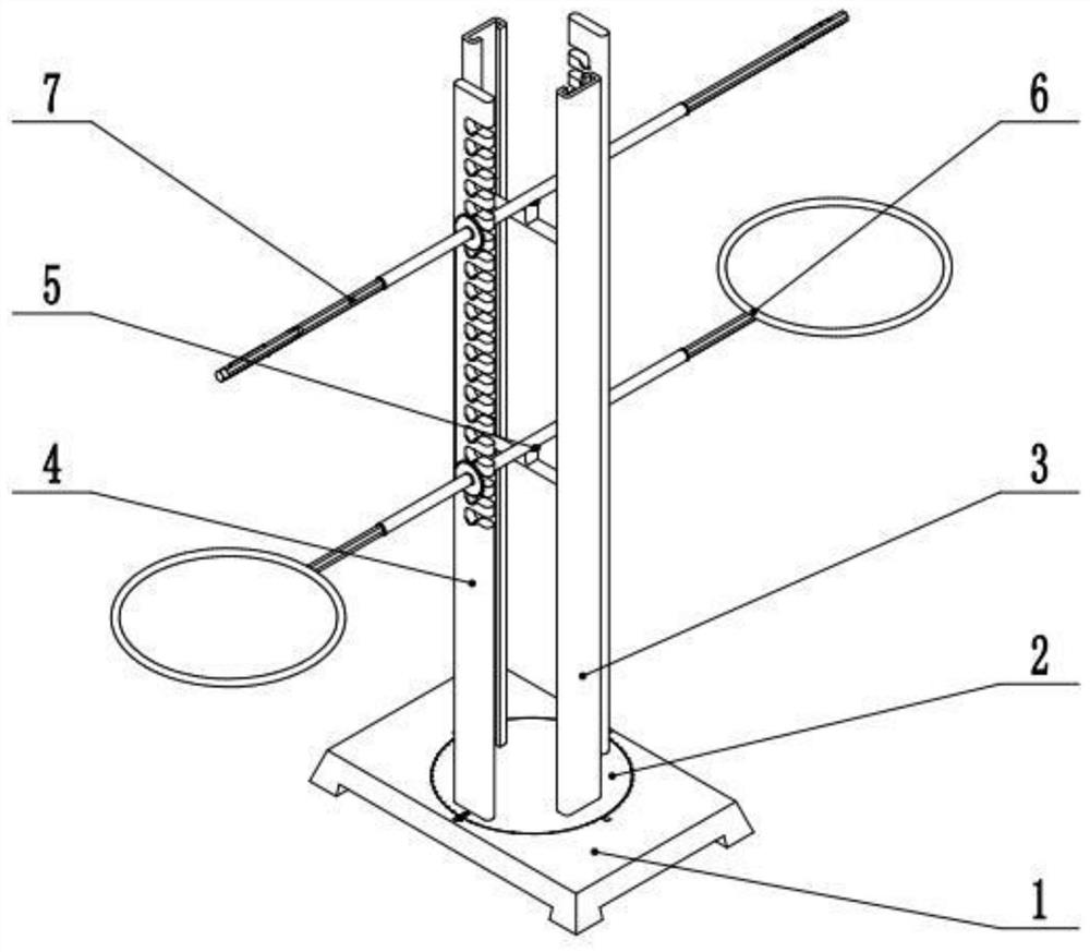 A height-adjustable iron stand