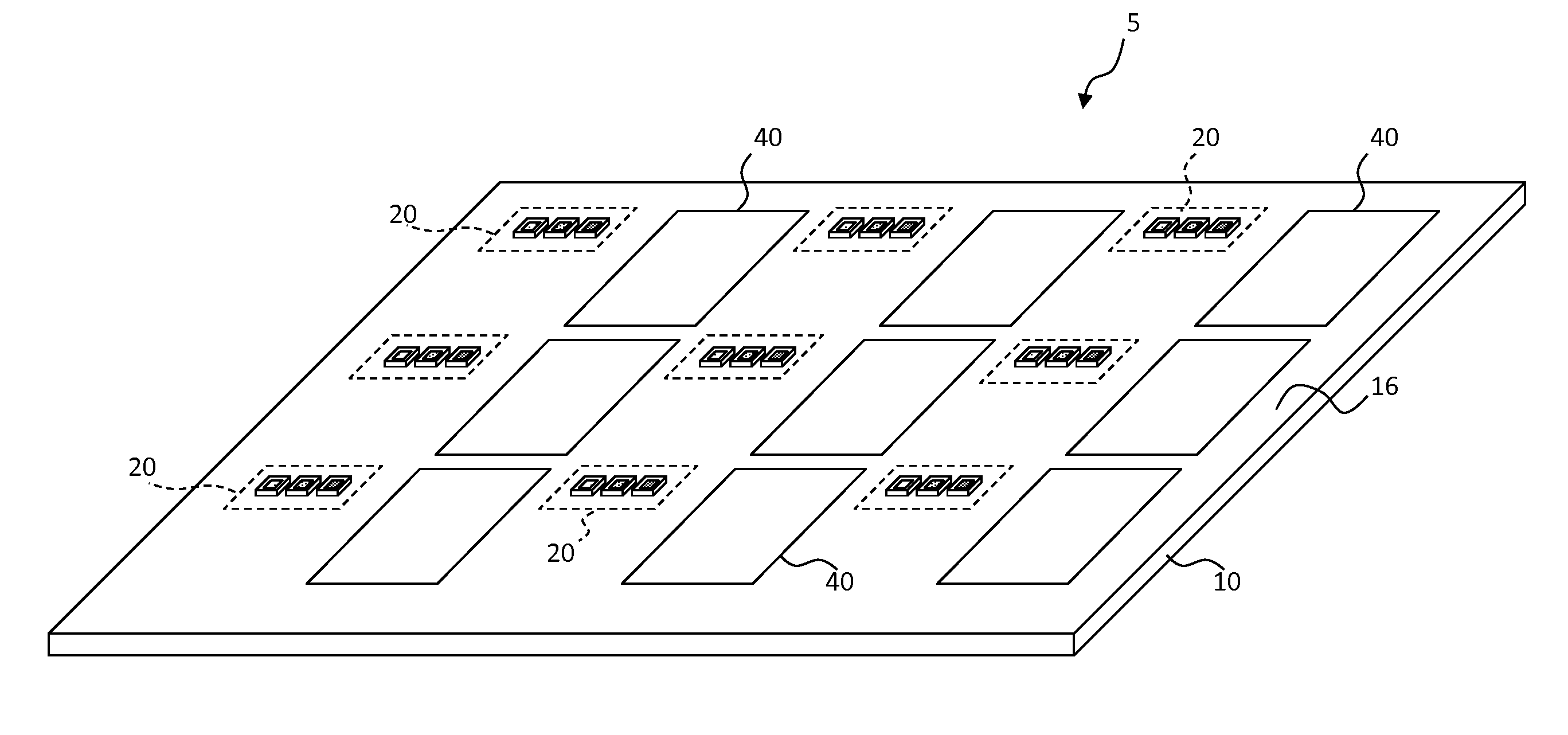 Small-aperture-ratio display with electrical component