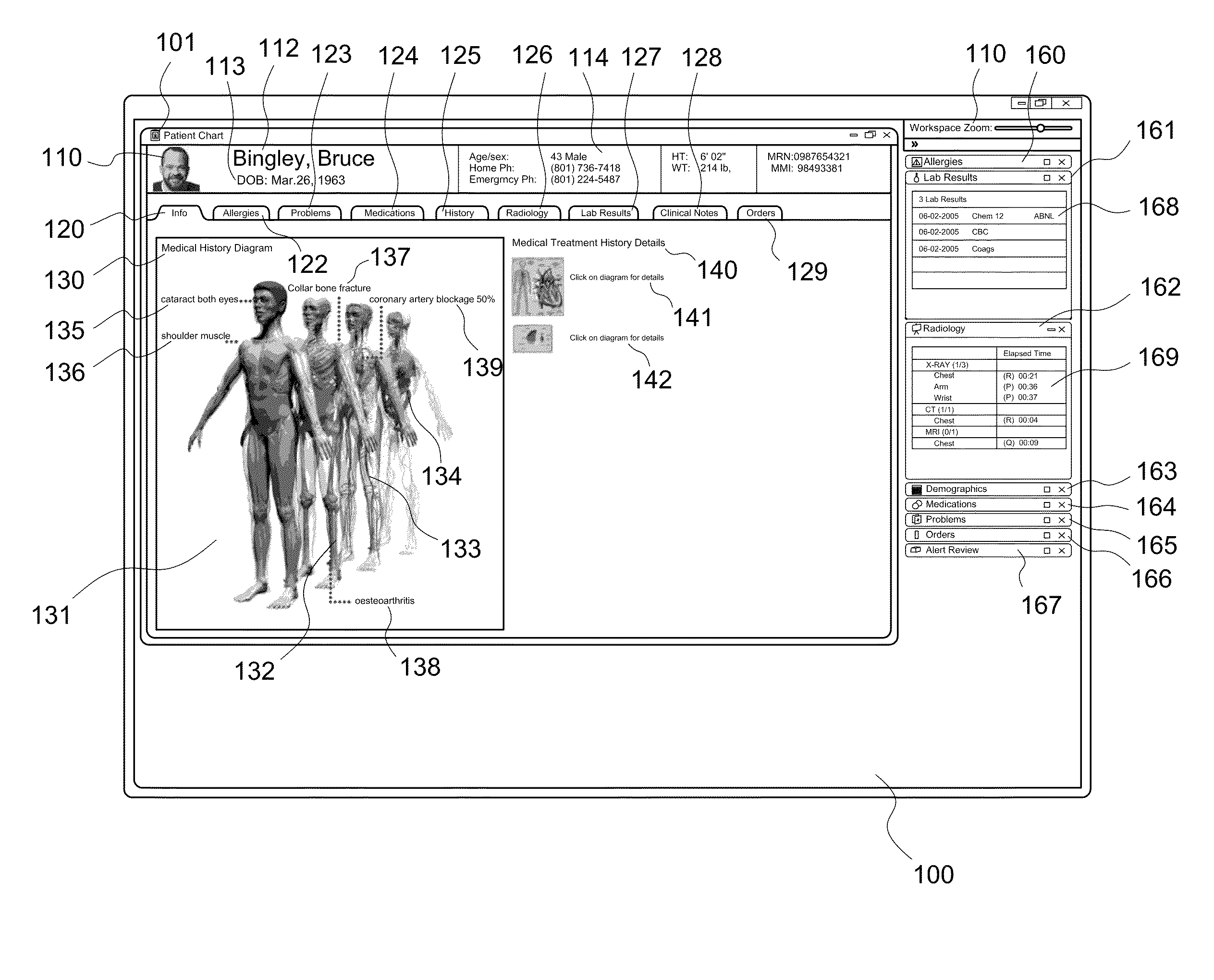 Systems and methods for a seamless visual presentation of a patient's integrated health information