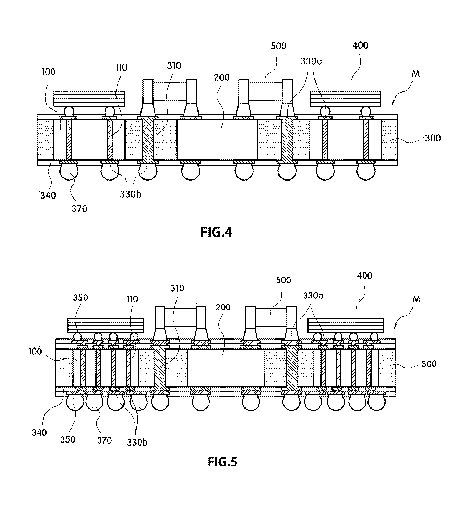 Circuit Board Having Interposer Embedded Therein, Electronic Module Using Same, and Method for Manufacturing Same