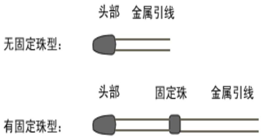 Welding device and welding method for bead-shaped thermistor and wire