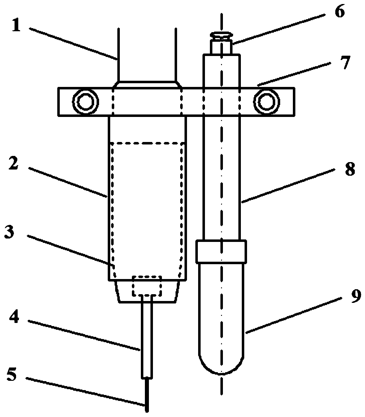A narrow gap laser-arc hybrid welding gas protection device and its adjustment method