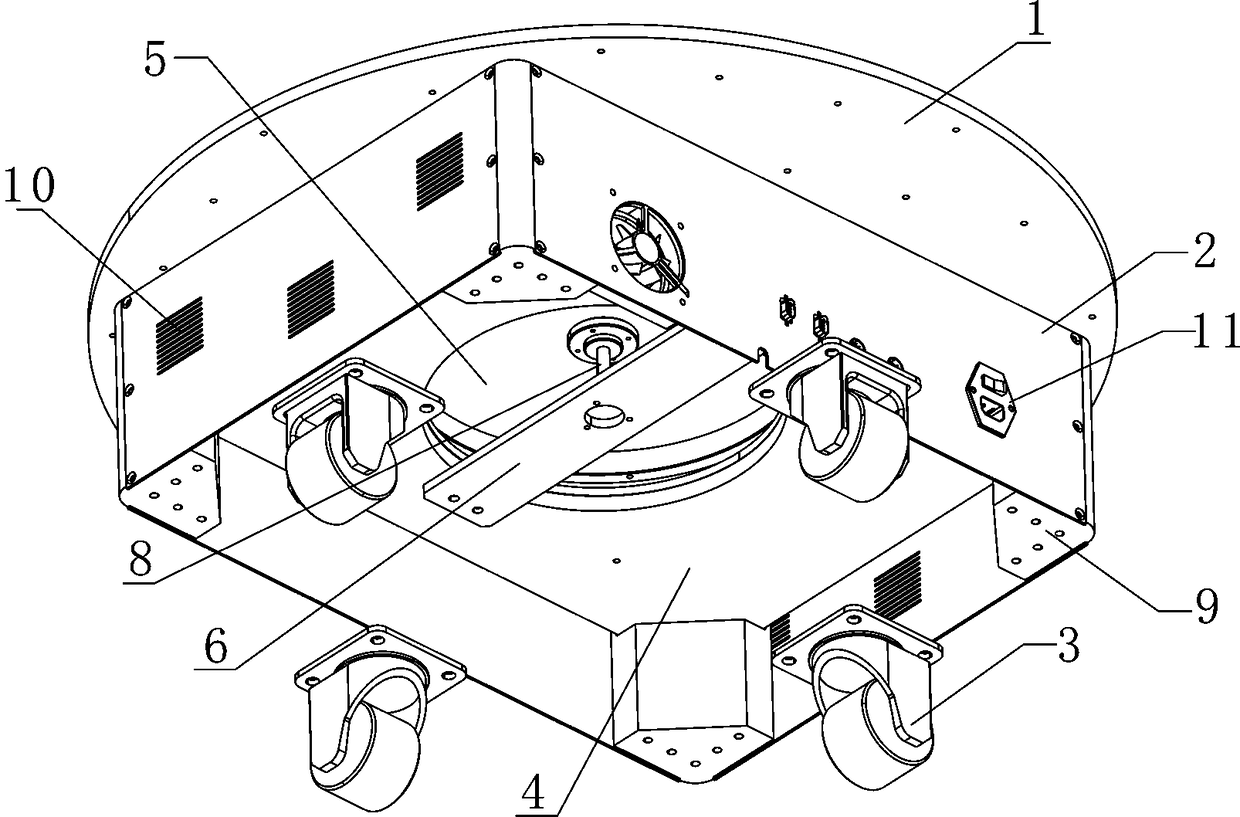 Rotatable and anti-damage type mechanical part machining rotating table