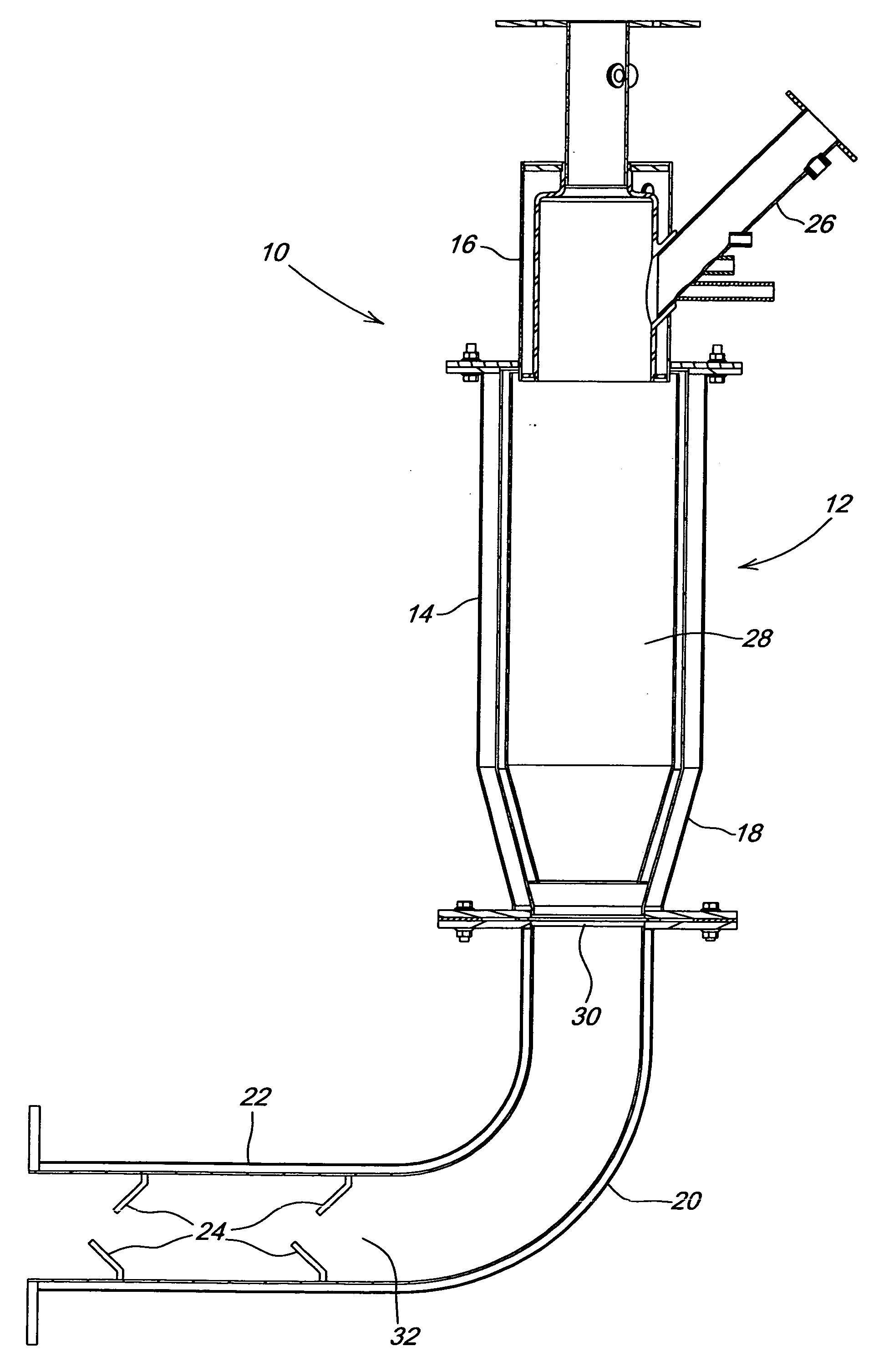 Combustion chamber design with water injection for direct-fired steam generator and for being cooled by the water