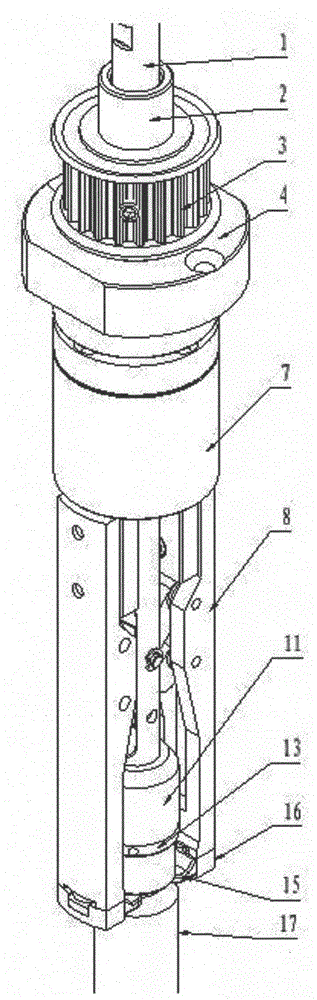 Pressure rod type horizontal clamping jaw device for light inspection machine