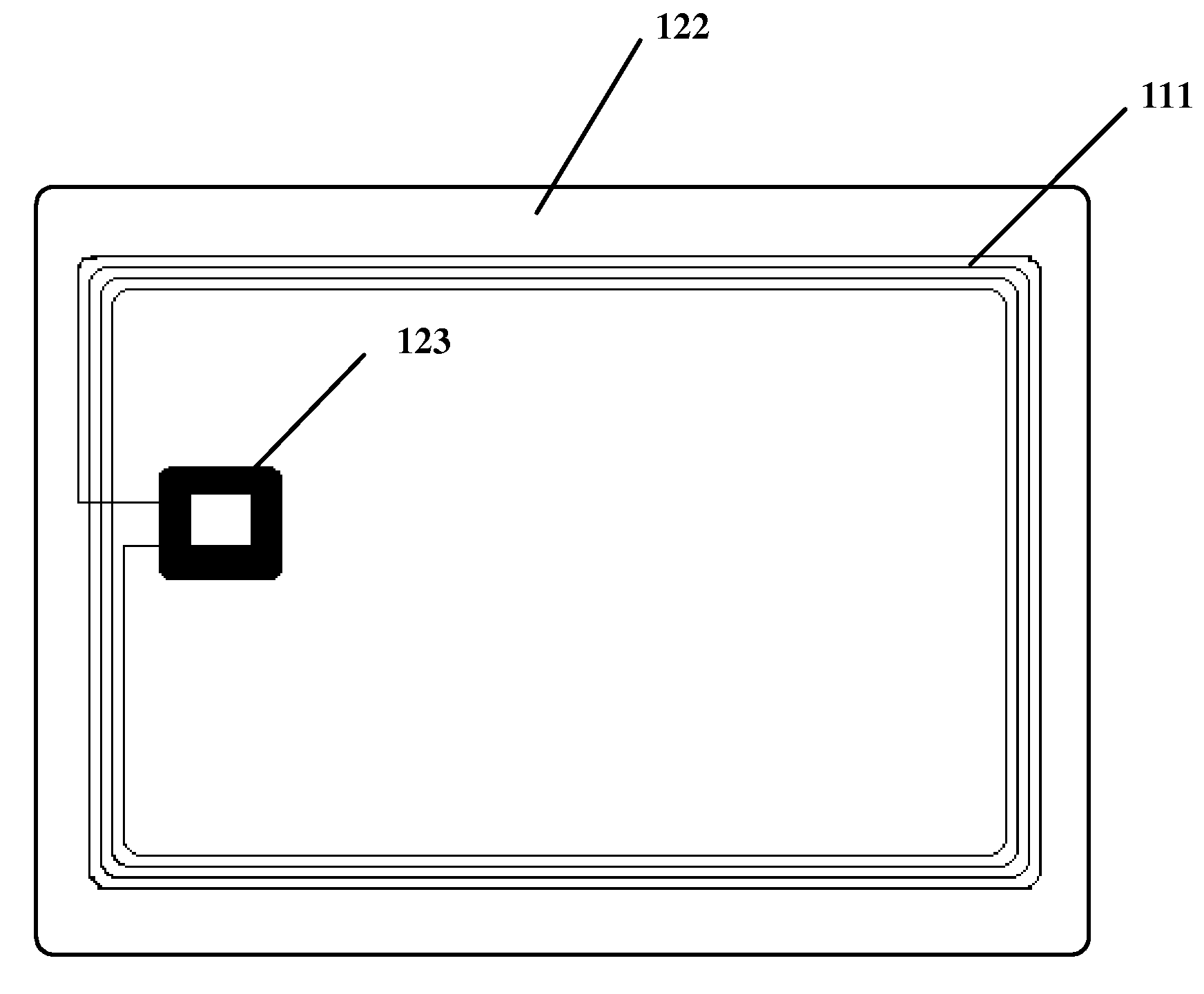 Antenna for the plug-in dual-interface smart card