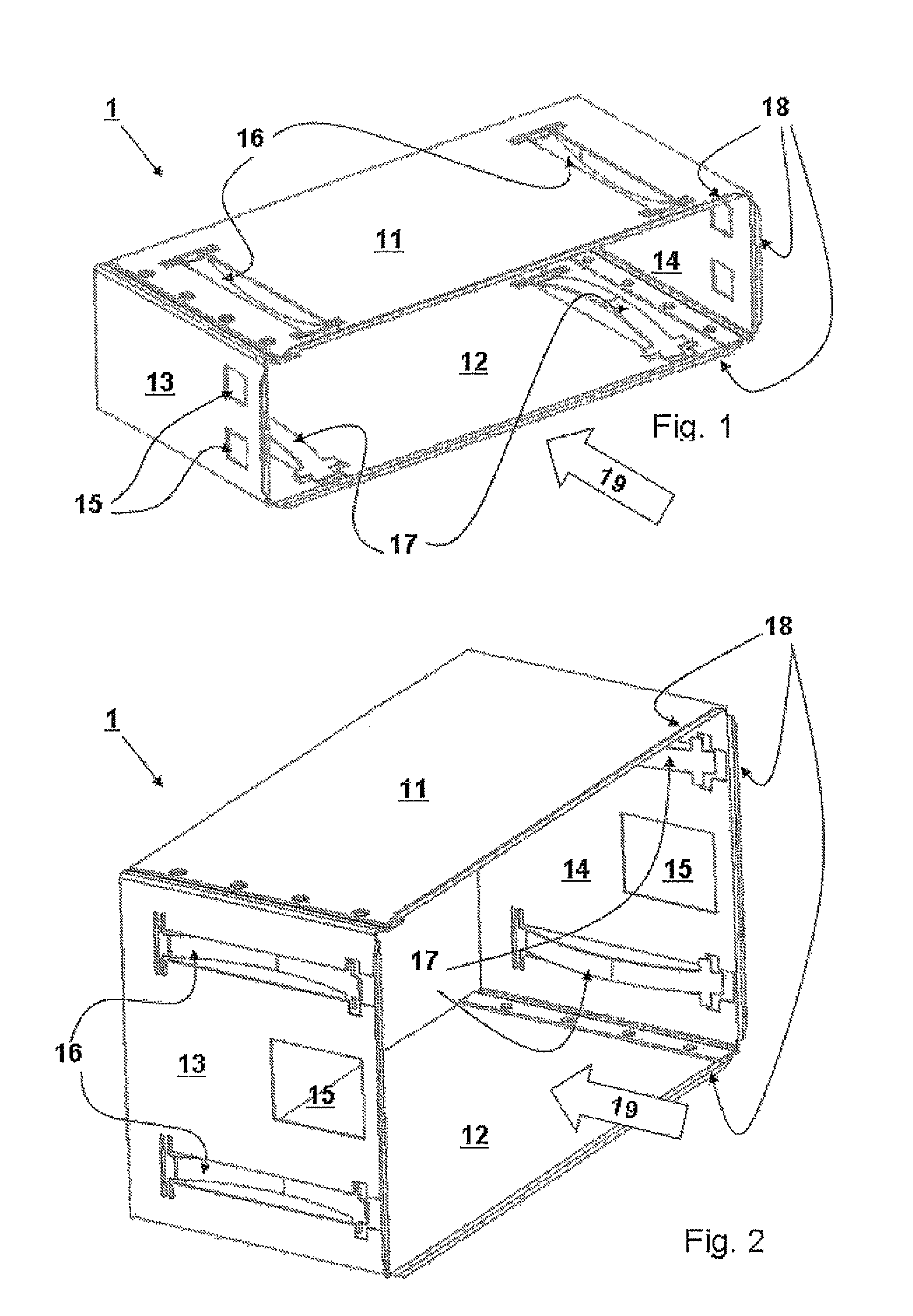 Installation frame for accommodating a device in an installation opening