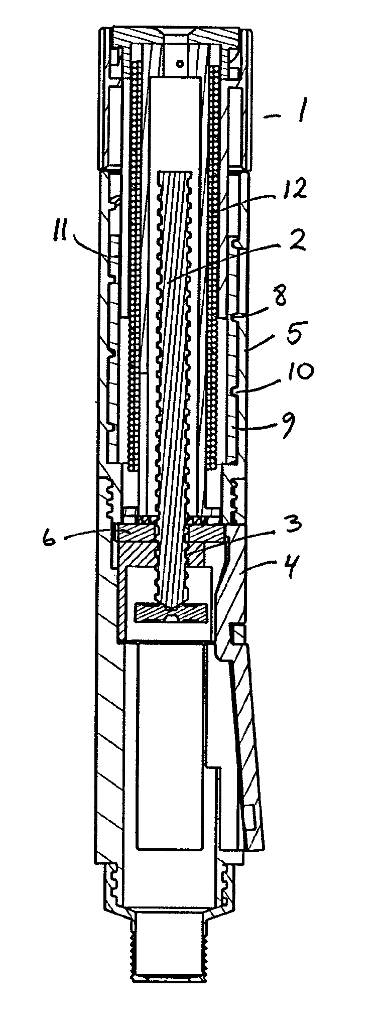 Injection device with torsion spring and rotatable display