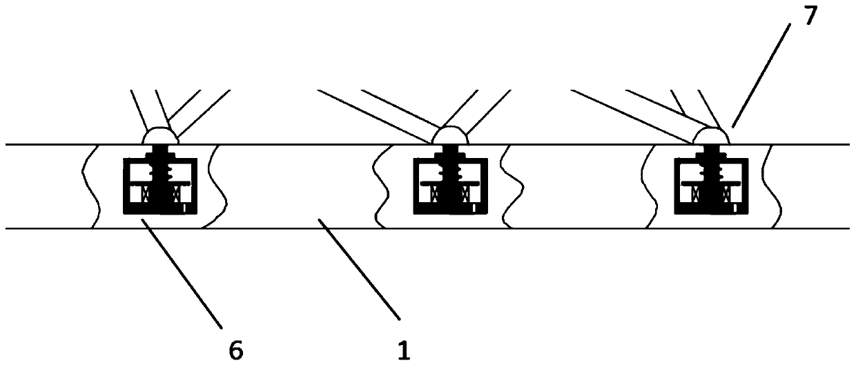 A vibration-absorbing power generation device based on the principle of inverse magnetostriction