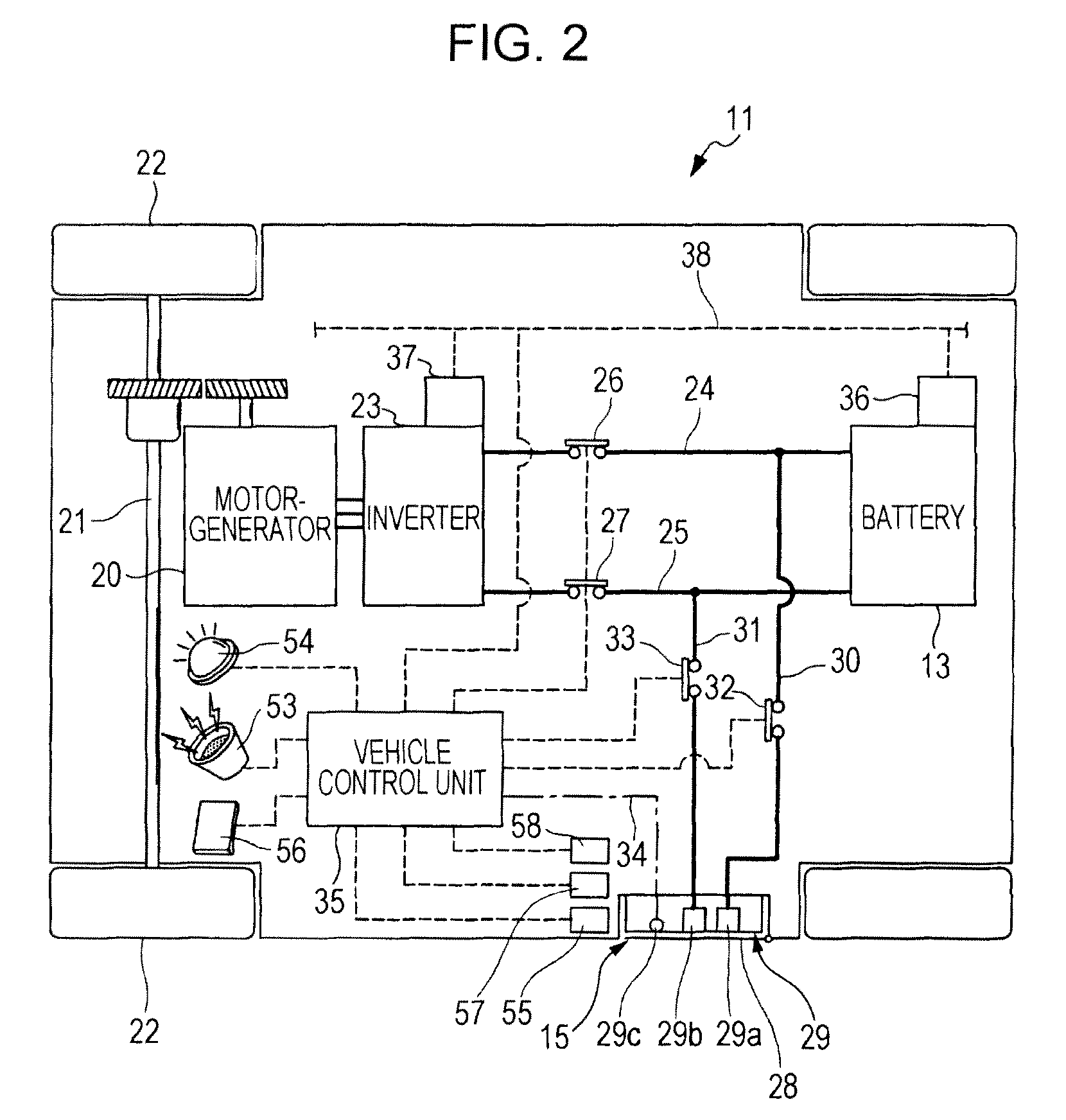 Electric charging system and electric vehicle