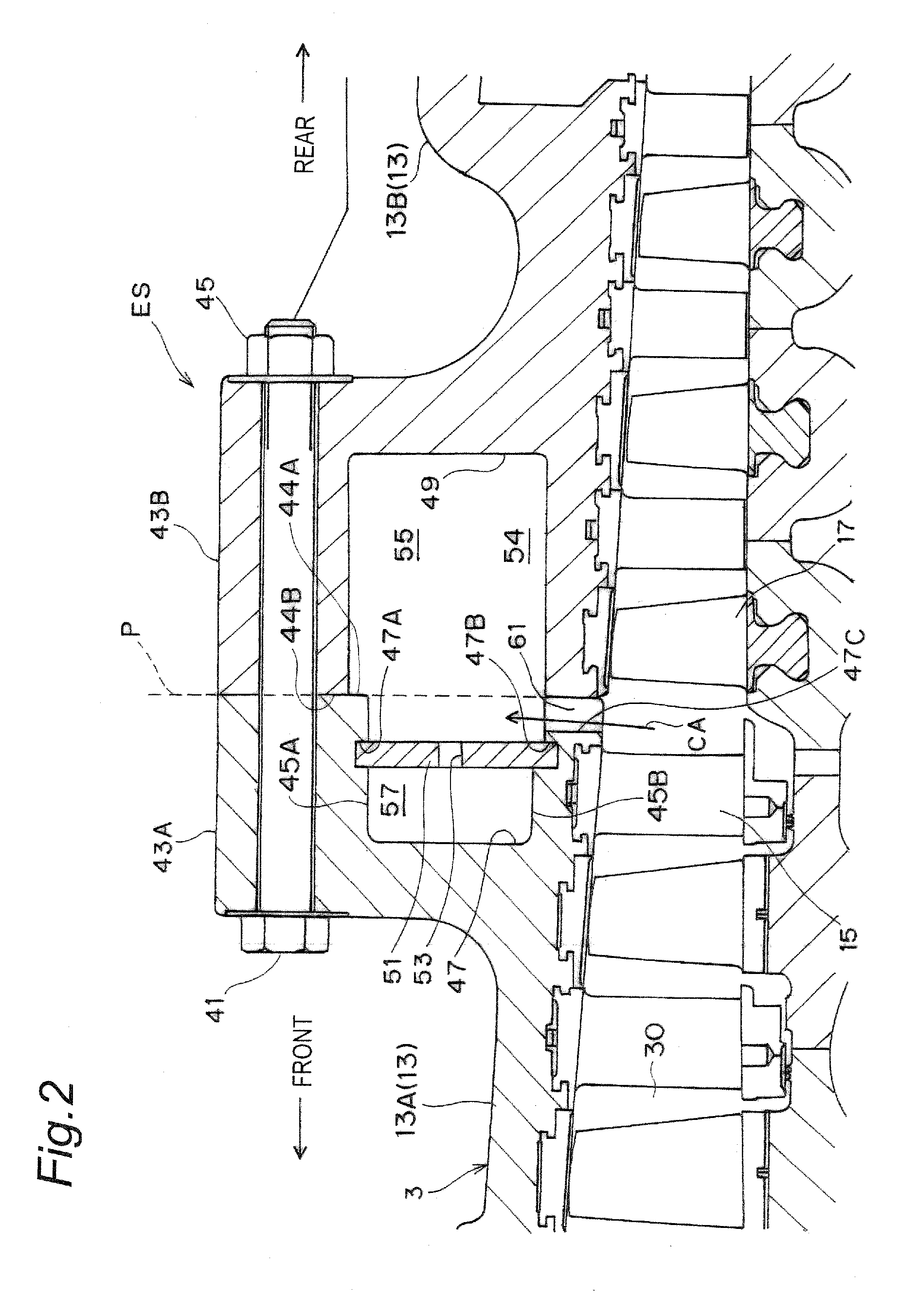 Structure for extracting compressed air from compressor of gas turbine engine and gas turbine engine with the structure