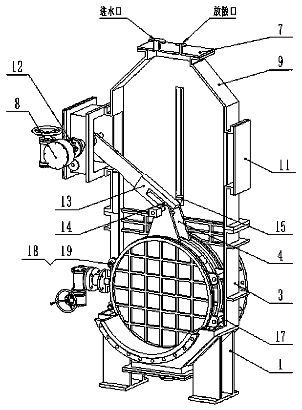 Novel dual-drive fully-closed coal gas water seal gate valve