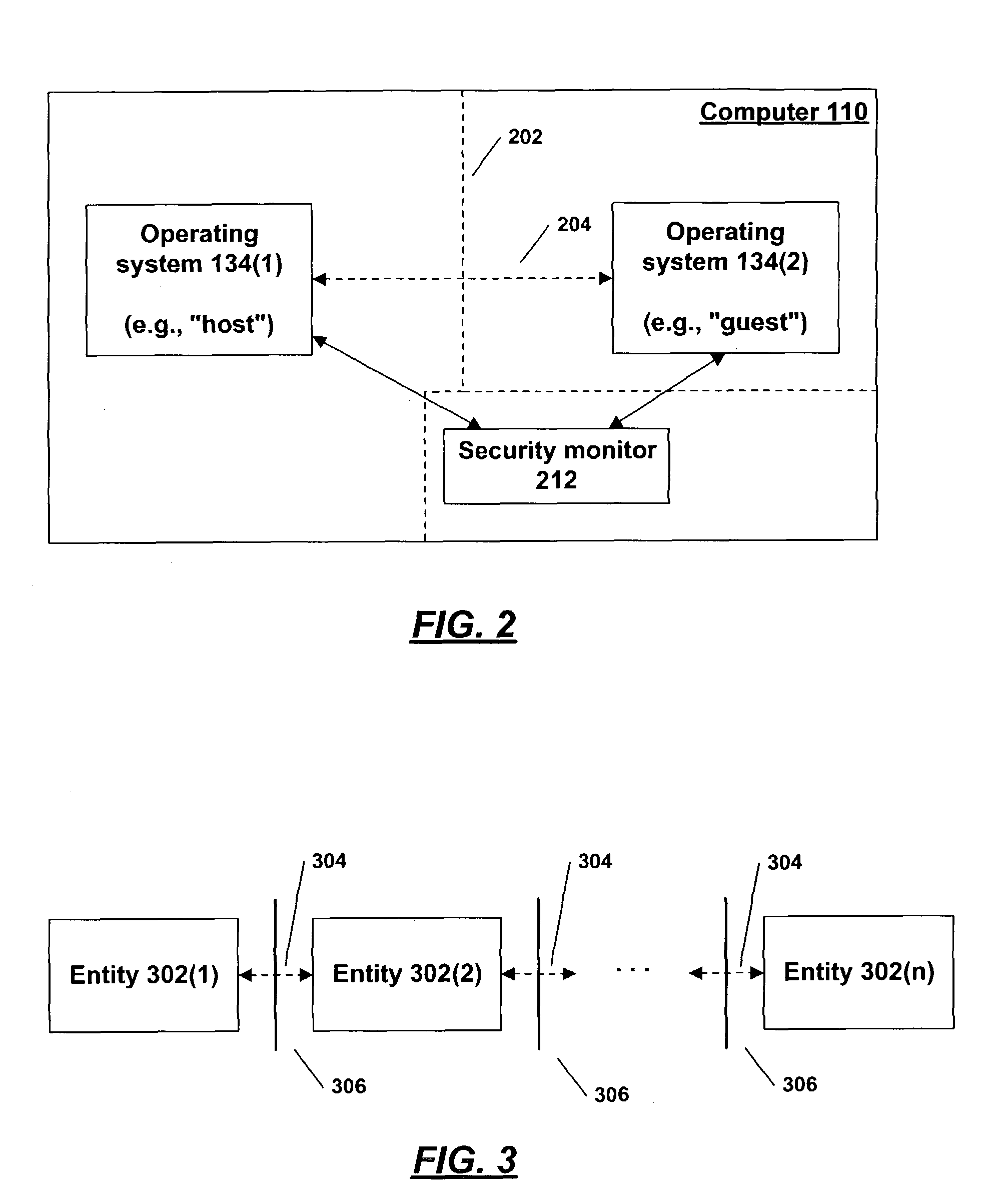 System for isolating first computing environment from second execution environment while sharing resources by copying data from first portion to second portion of memory
